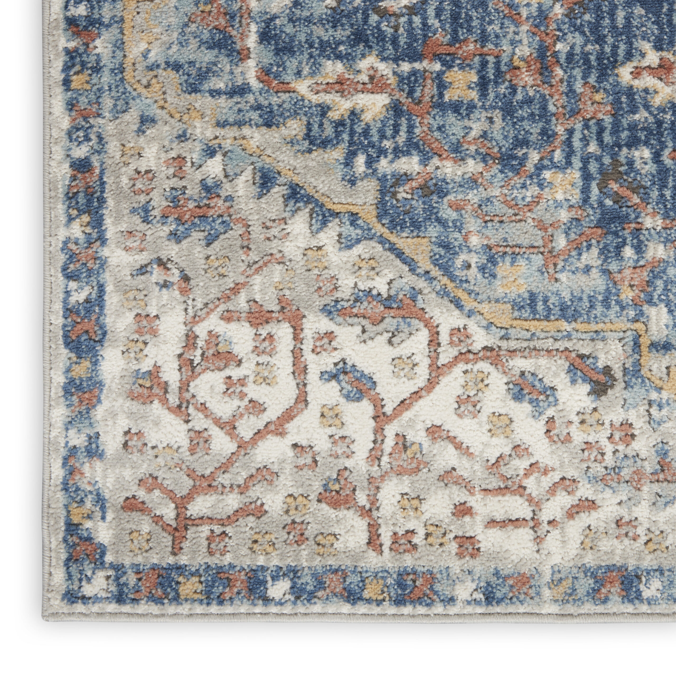 Nourison Quarry QUA12 Blue Grey Area Rug - Image 2
