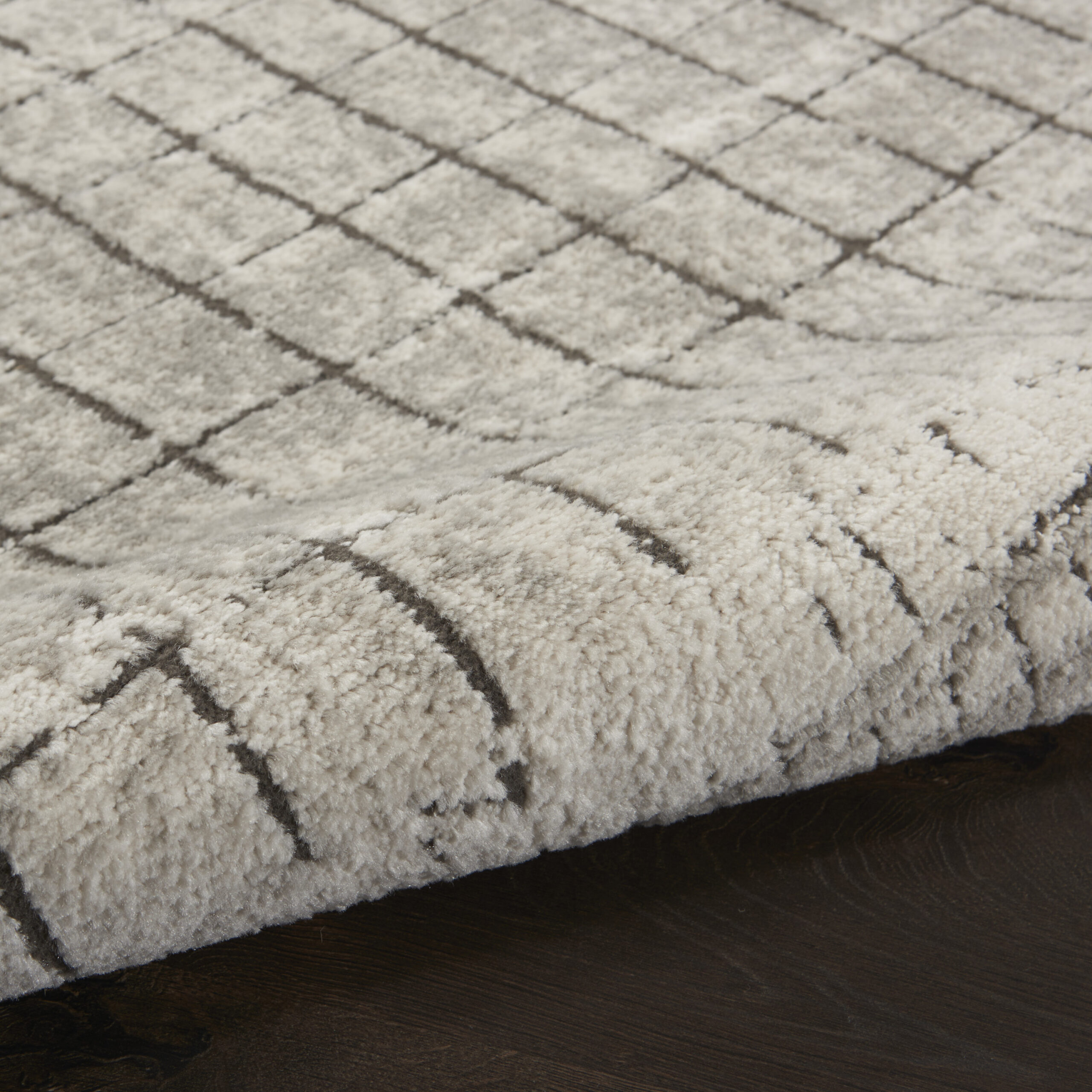 Nourison Quarry QUA13 Ivory Grey Area Rug - Image 3