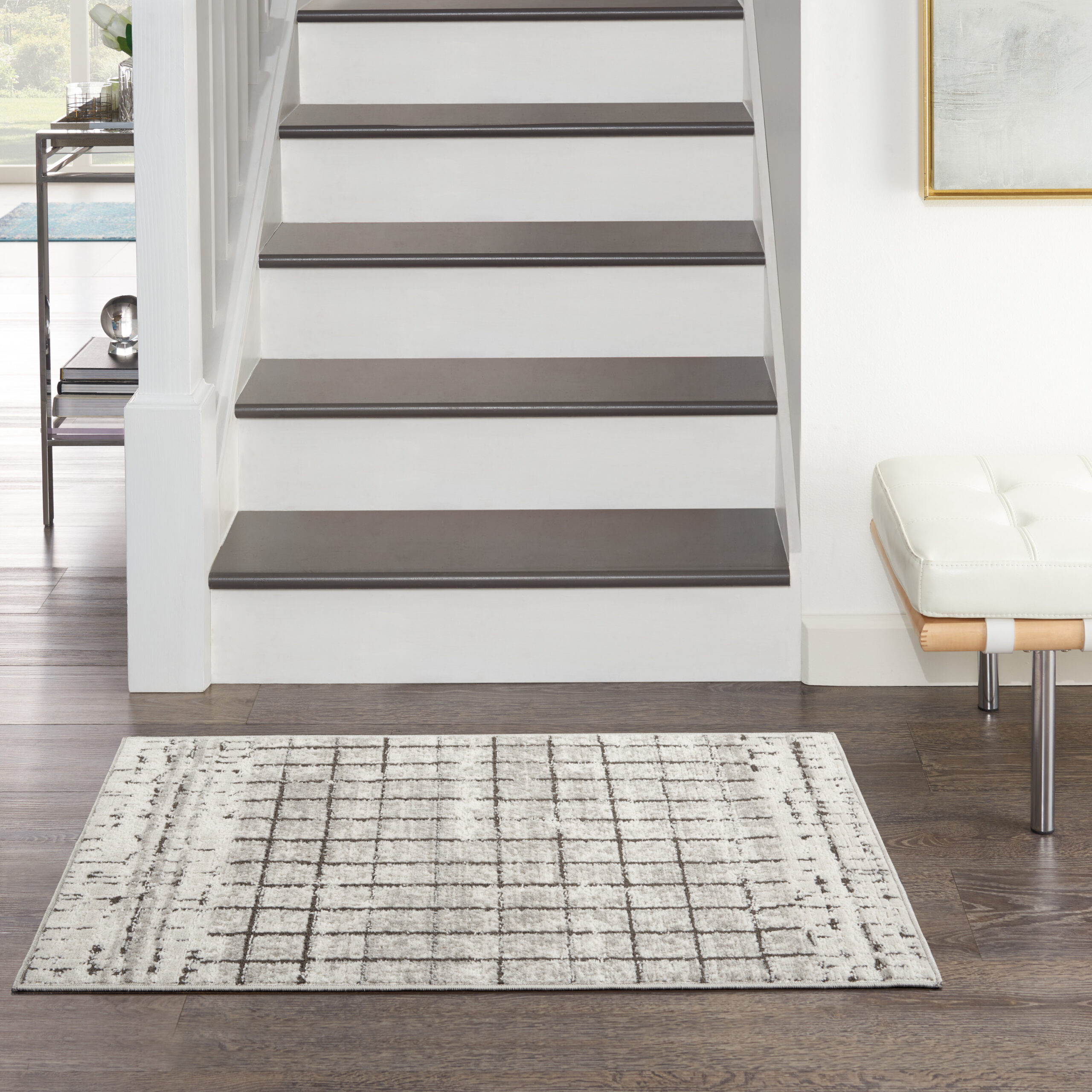 Nourison Quarry QUA13 Ivory Grey Area Rug - Image 5