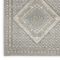 Alternative view of Nourison Quarry QUA16 Grey Ivory Blue Area Rug