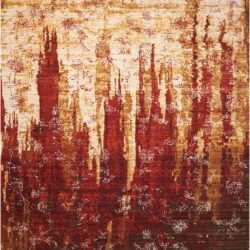 Nourison Rhapsody RH006 Gold Garnet Area Rug