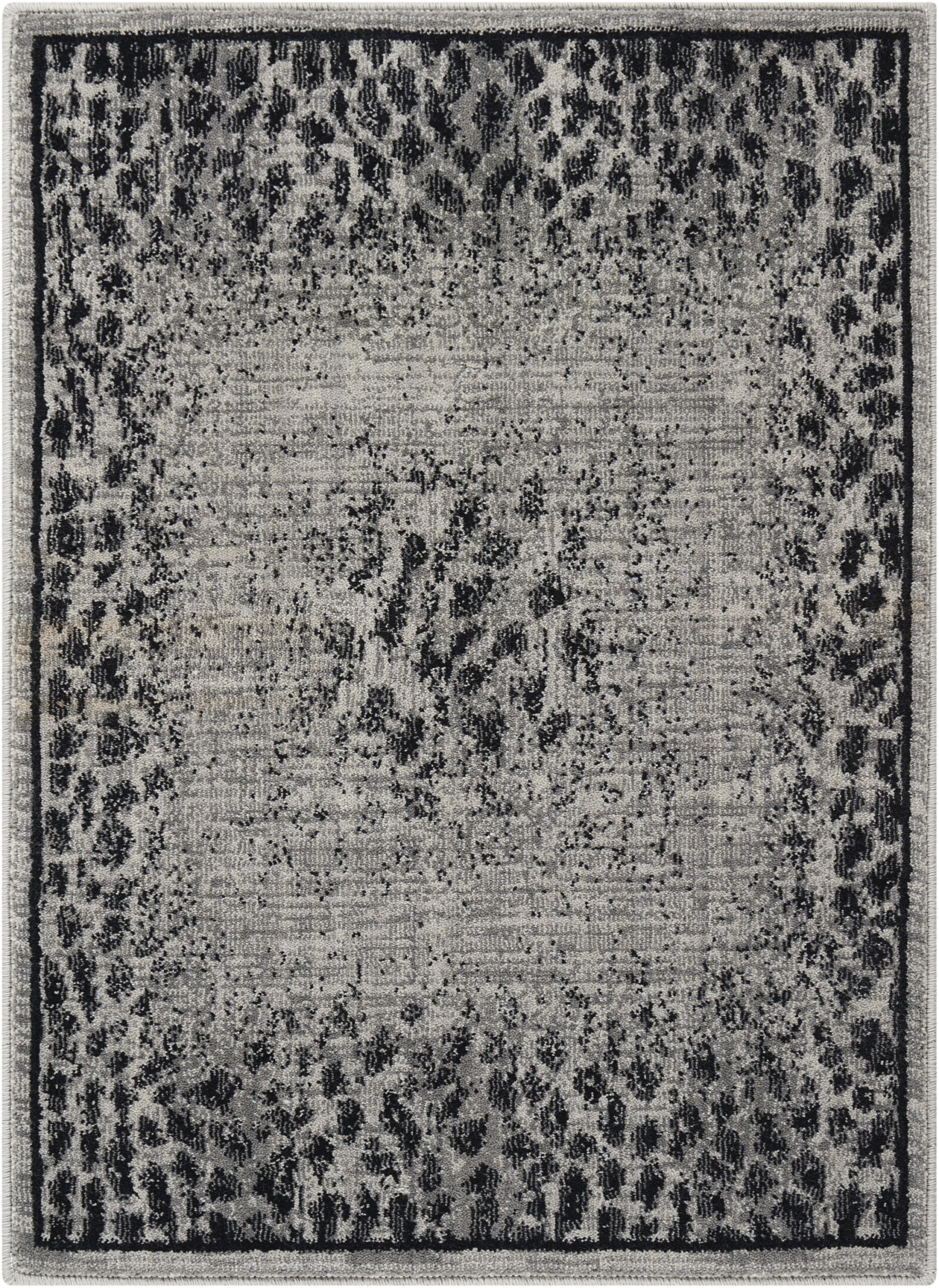 Nourison Riviera RI07 Grey Black Area Rug