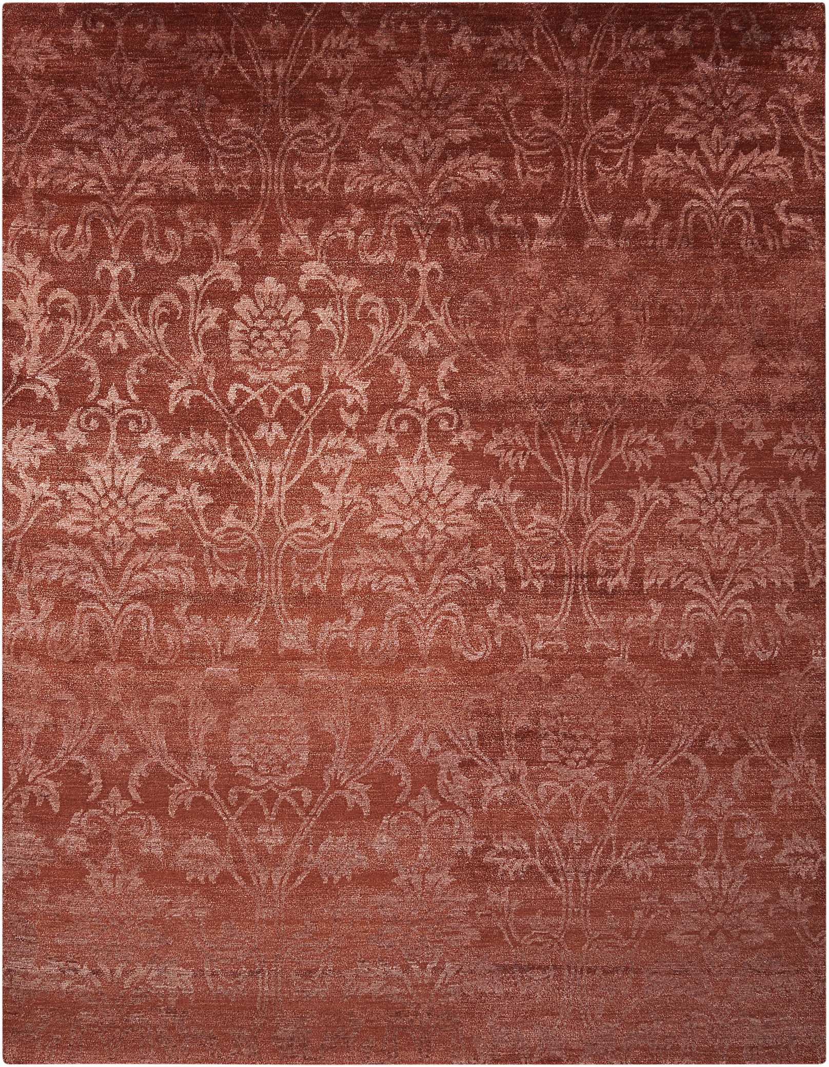 Nourison Silk Shadows SHA03 Rust Area Rug