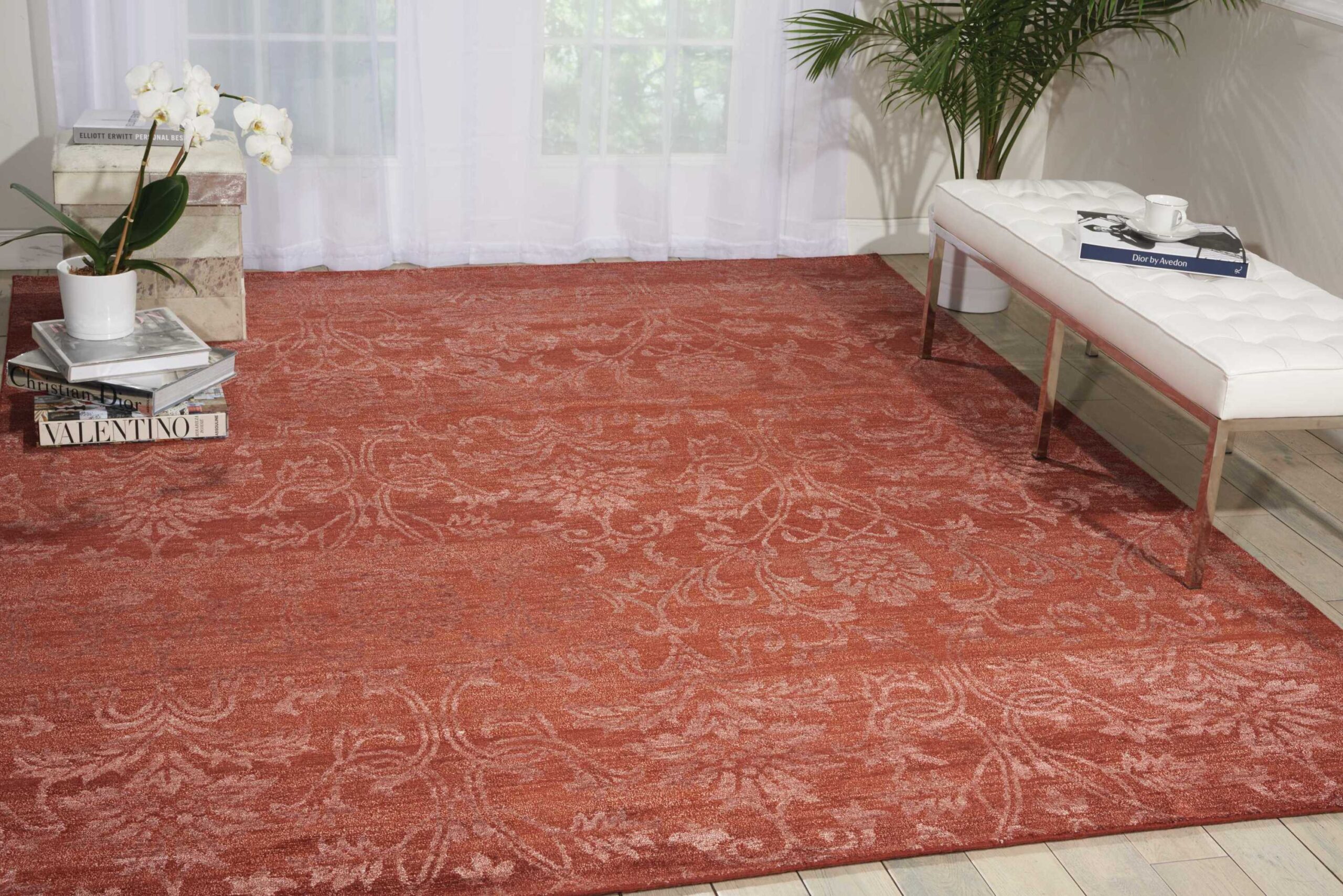 Nourison Silk Shadows SHA03 Rust Area Rug - Image 3