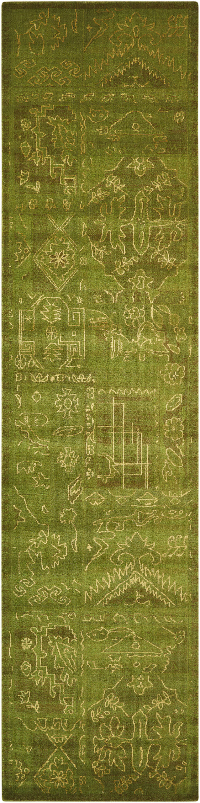 Nourison Silk Infusion SIF02 Green Area Rug