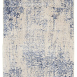 Nourison Silky Textures SLY01 Ivory/Blue Area Rug