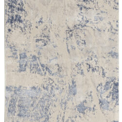 Nourison Silky Textures SLY02 Blue Cream Area Rug