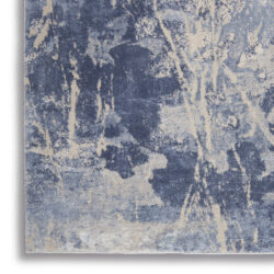 Alternative view of Nourison Silky Textures SLY02 Blue Cream Area Rug