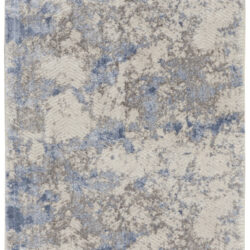Nourison Silky Textures SLY04 Blue Ivory Grey Area Rug