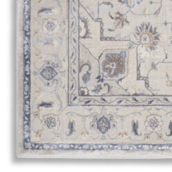 Alternative view of Nourison Silky Textures SLY08 Ivory/Grey Area Rug