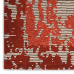 Alternative view of Nourison Symmetry SMM02 Beige Red Area Rug