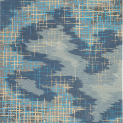 Nourison Symmetry SMM08 Blue Beige Area Rug
