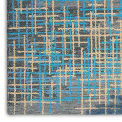 Alternative view of Nourison Symmetry SMM08 Blue Beige Area Rug