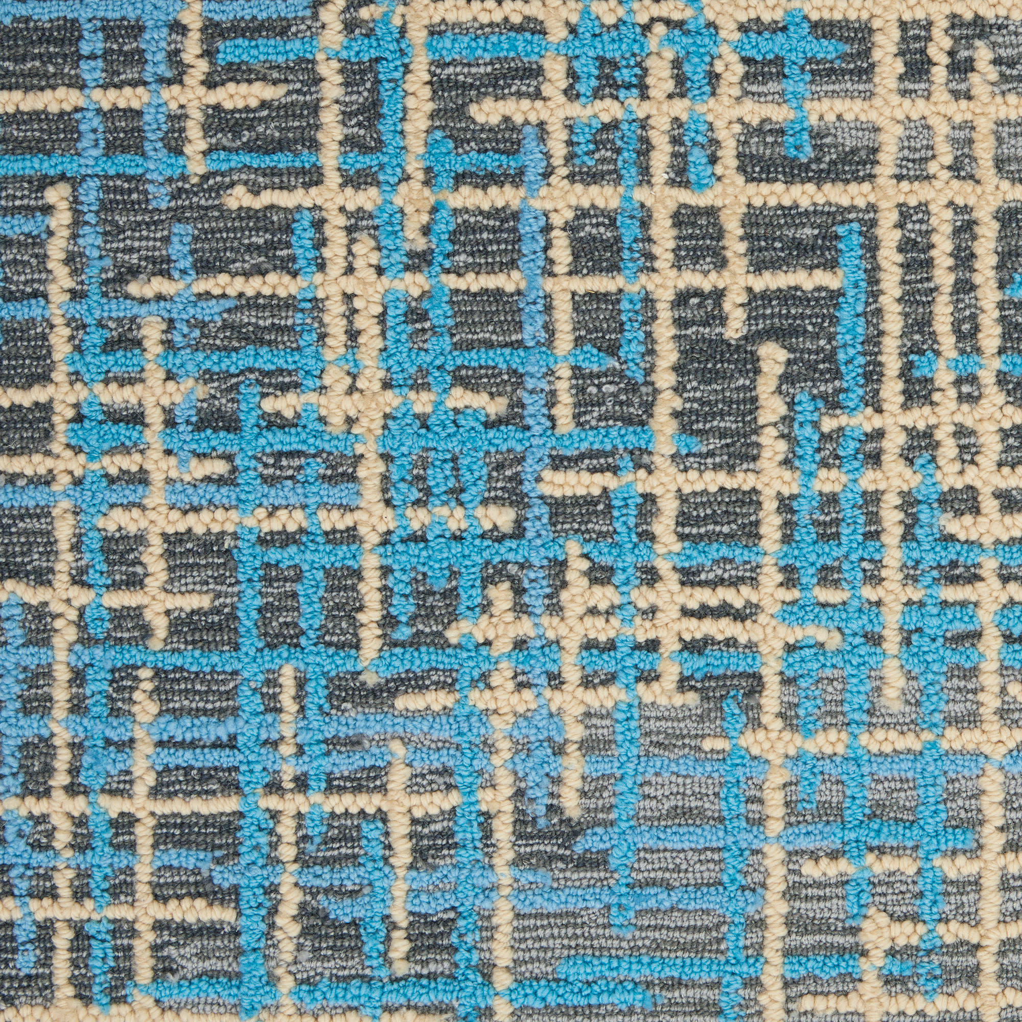 Nourison Symmetry SMM08 Blue Beige Area Rug - Image 4