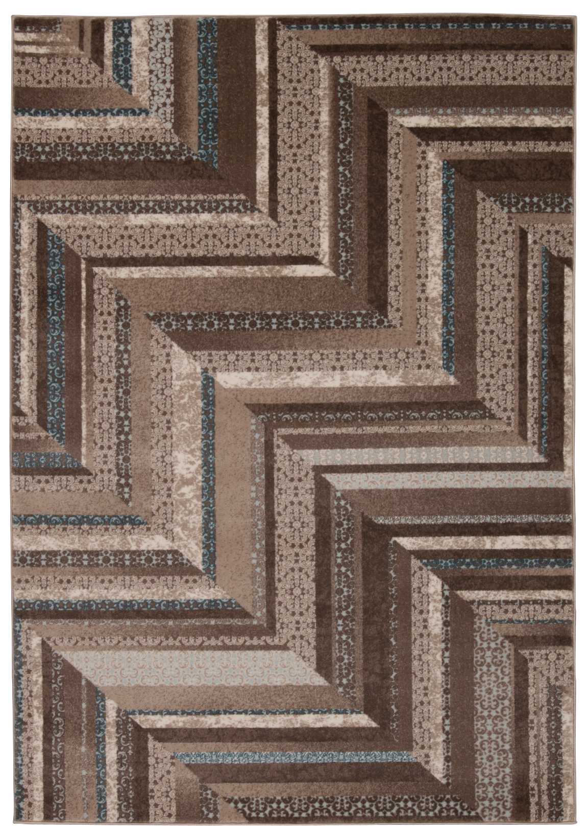 Nourison Soho SOH01 Mocha/Blue Area Rug