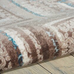 Alternative view of Nourison Soho SOH01 Mocha/Blue Area Rug
