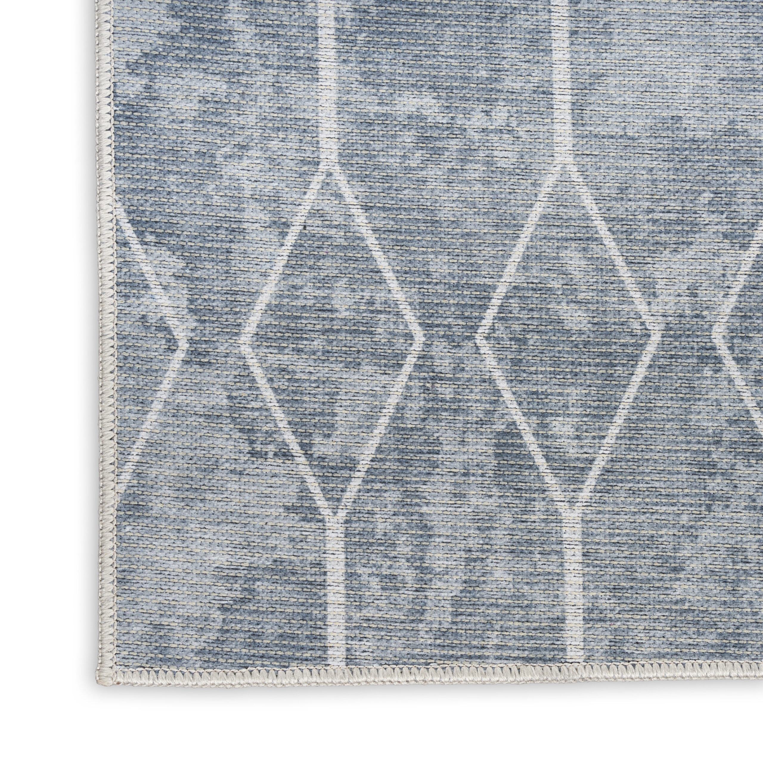 Nourison New Concept Washables SR107 Blue Grey Area Rug - Image 2