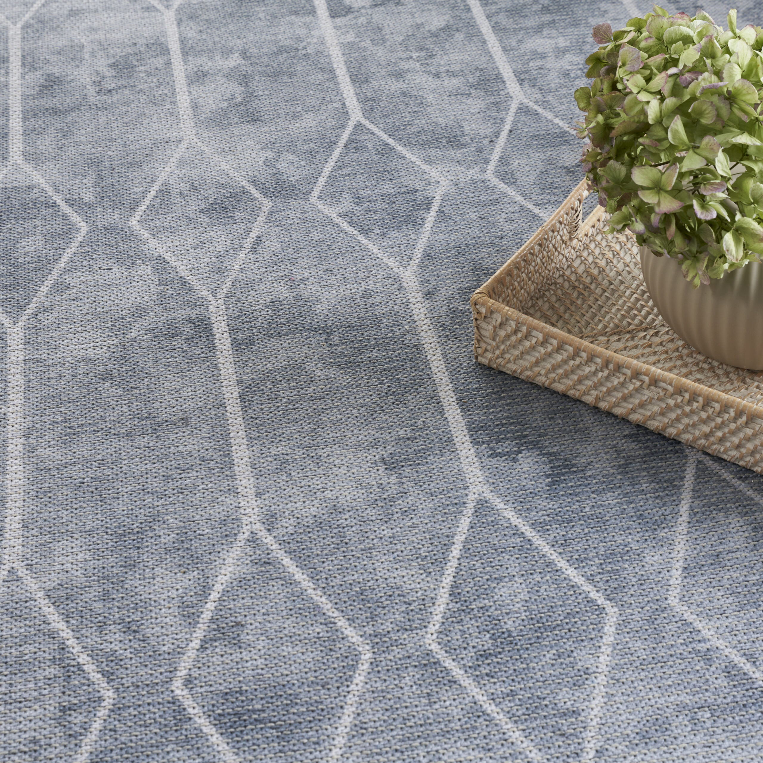 Nourison New Concept Washables SR107 Blue Grey Area Rug - Image 6