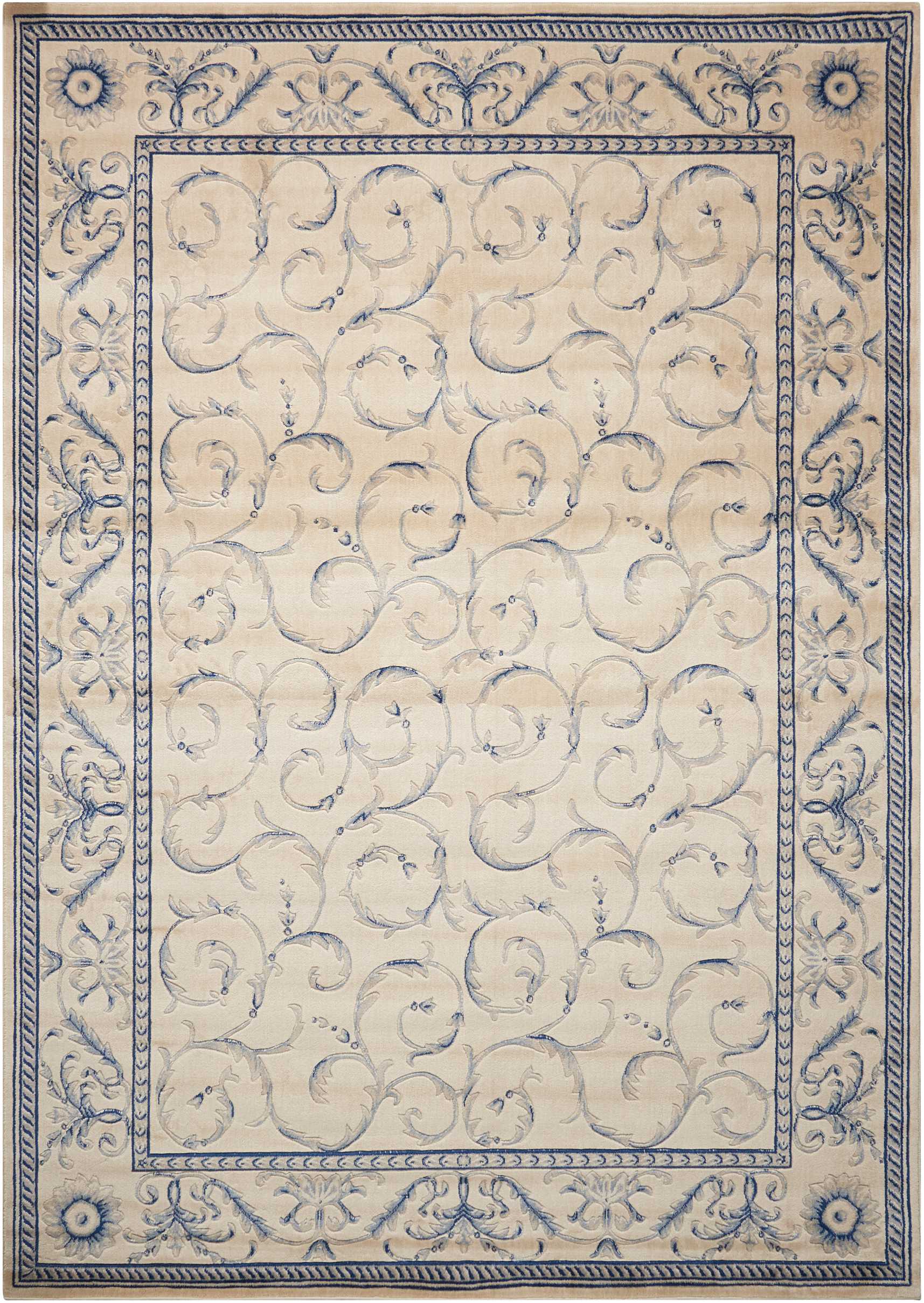 Nourison Somerset ST02 Ivory Blue Area Rug