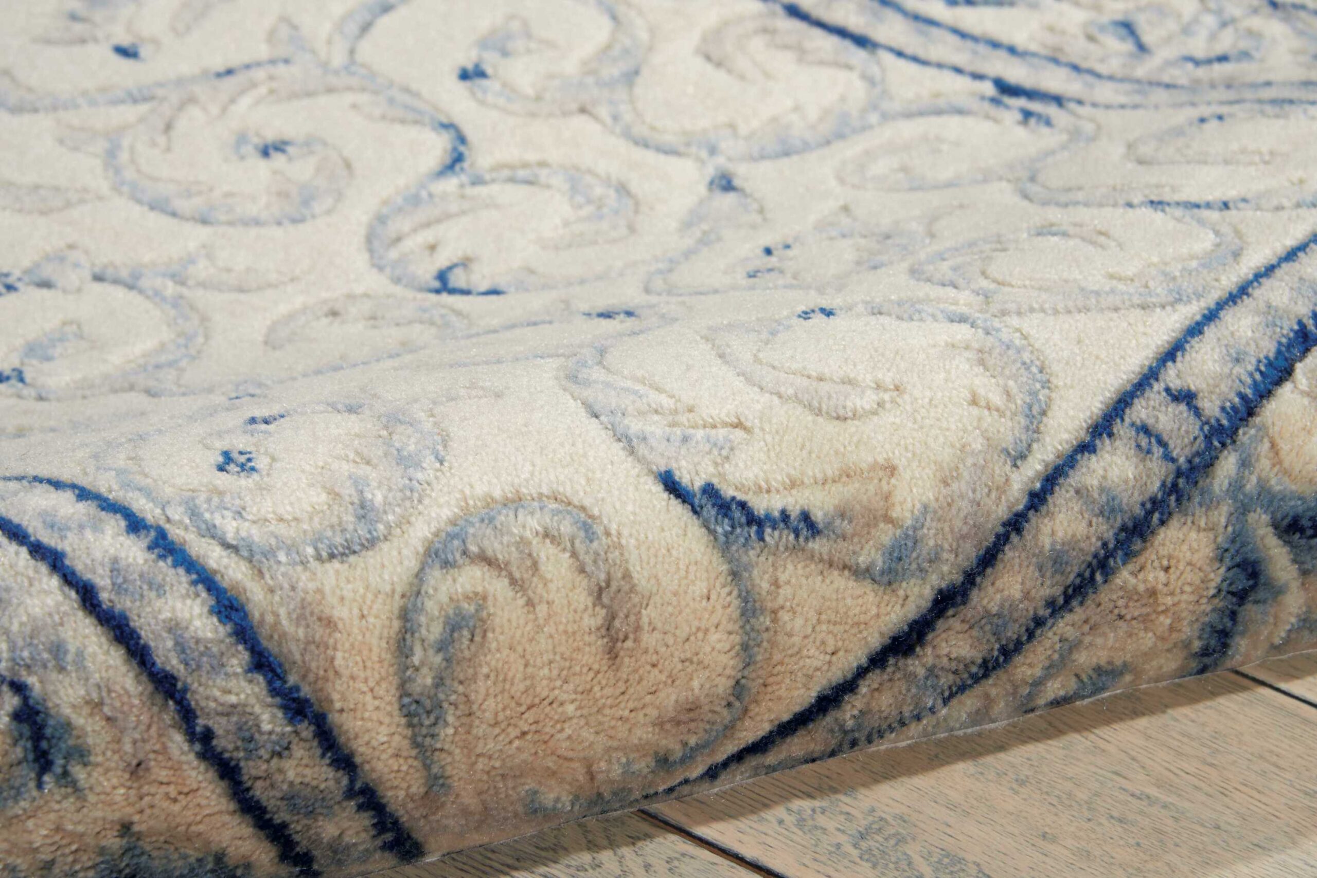 Nourison Somerset ST02 Ivory Blue Area Rug - Image 2
