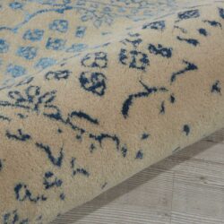Alternative view of Nourison Symphony SYM14 Ivory/Blue Area Rug
