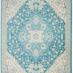 Nourison Tranquil TRA07 Ivory Turquoise Area Rug
