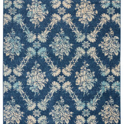 Nourison Tranquil TRA09 Navy Light Blue Area Rug