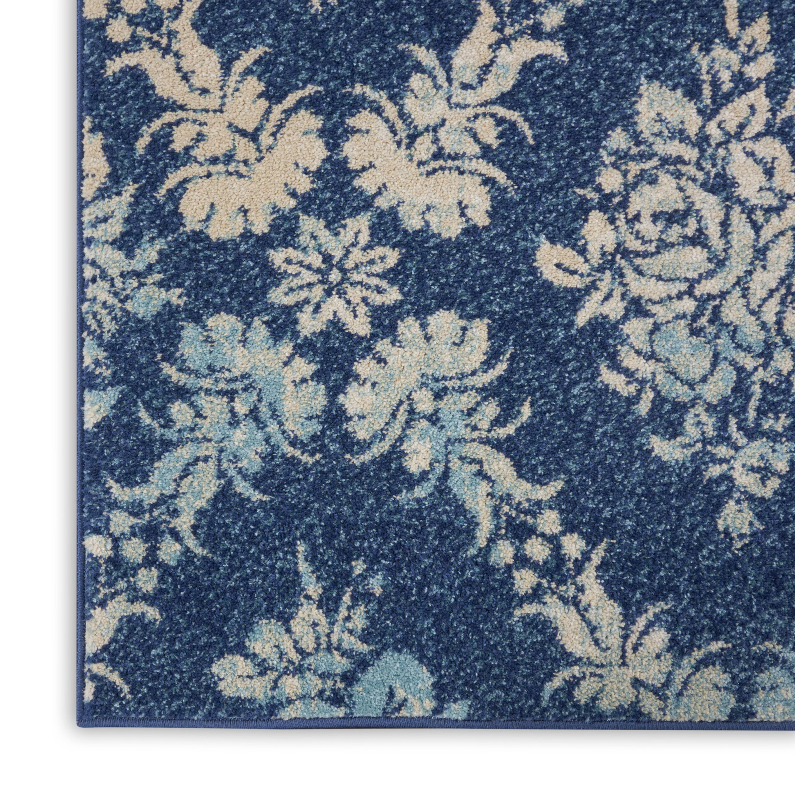Nourison Tranquil TRA09 Navy Light Blue Area Rug - Image 2