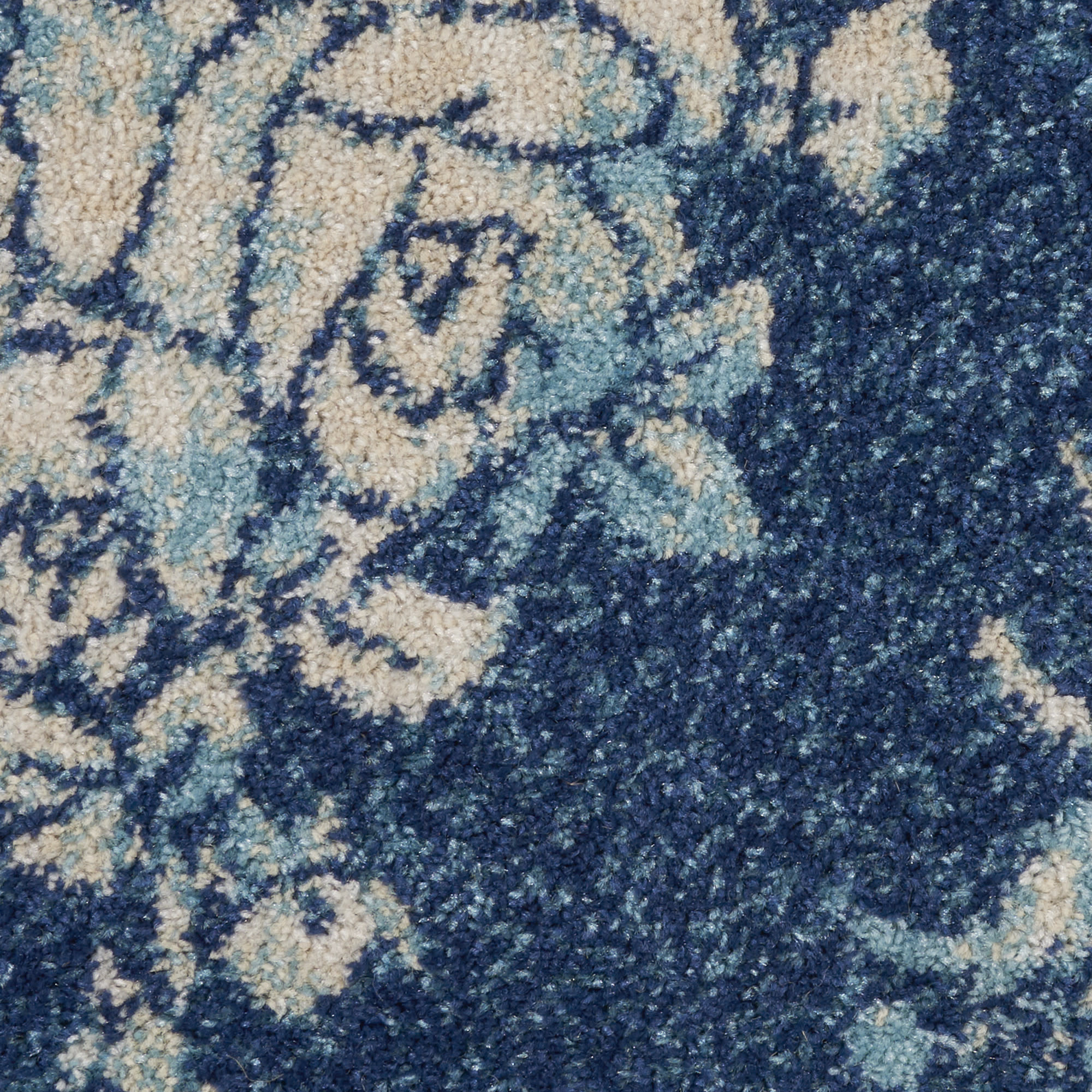 Nourison Tranquil TRA09 Navy Light Blue Area Rug - Image 4