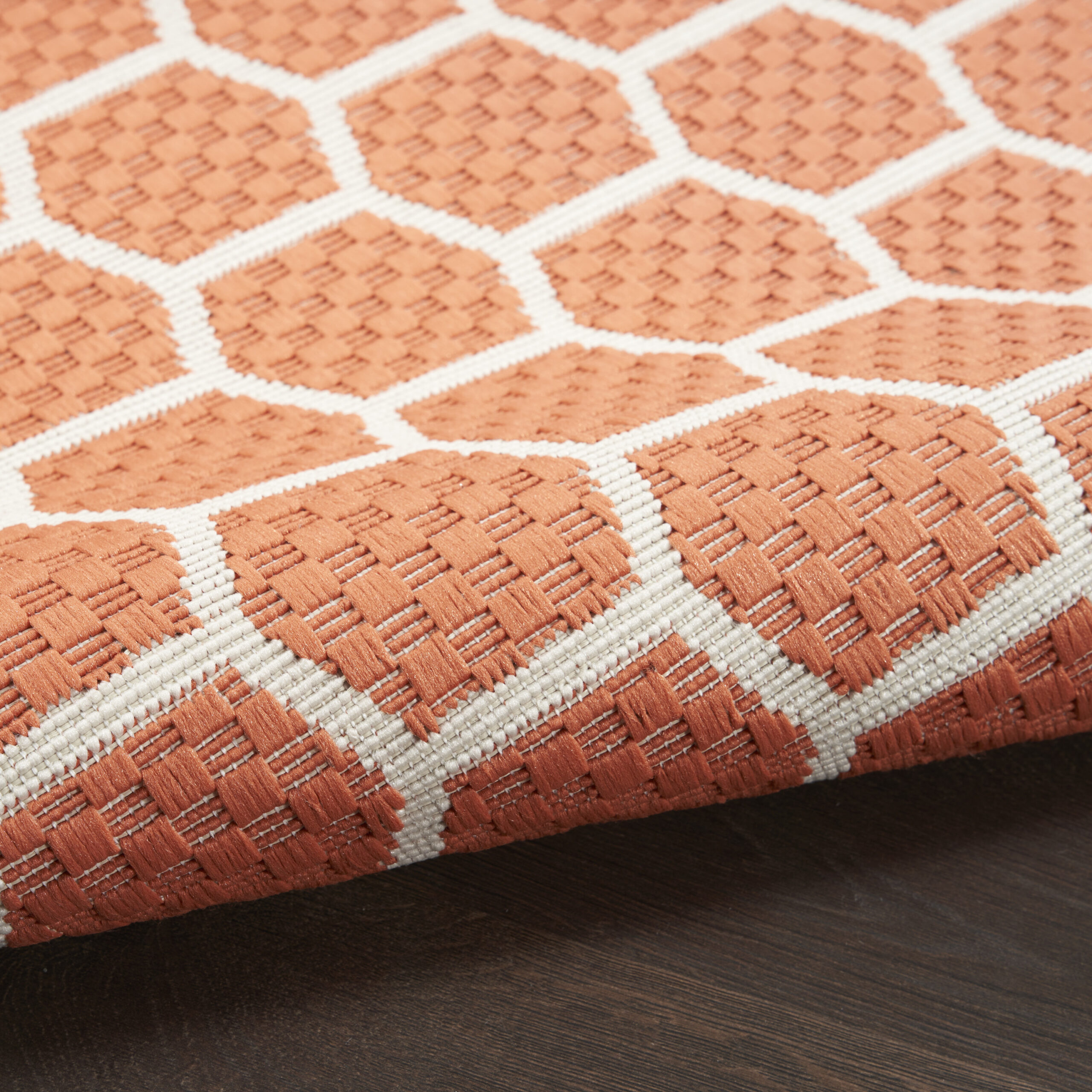 Nourison Twist Reversible TWS01 Coral Area Rug - Image 3