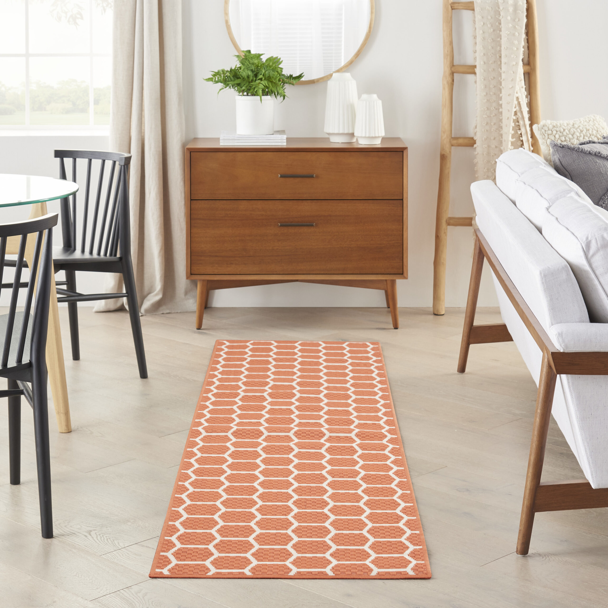 Nourison Twist Reversible TWS01 Coral Area Rug - Image 5