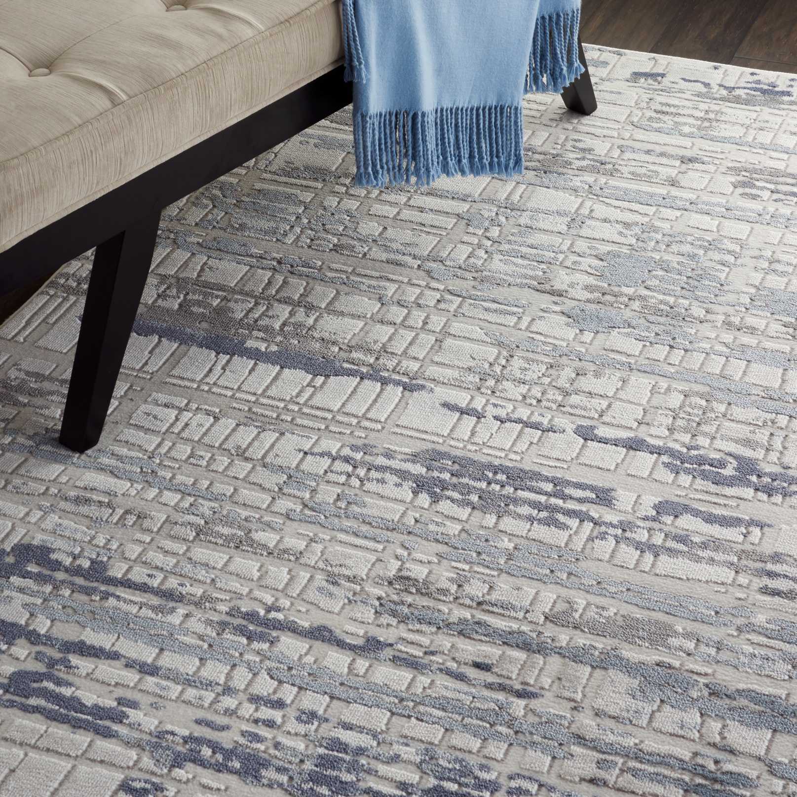 Nourison Urban Decor URD01 Slate/Ivory Area Rug - Image 6