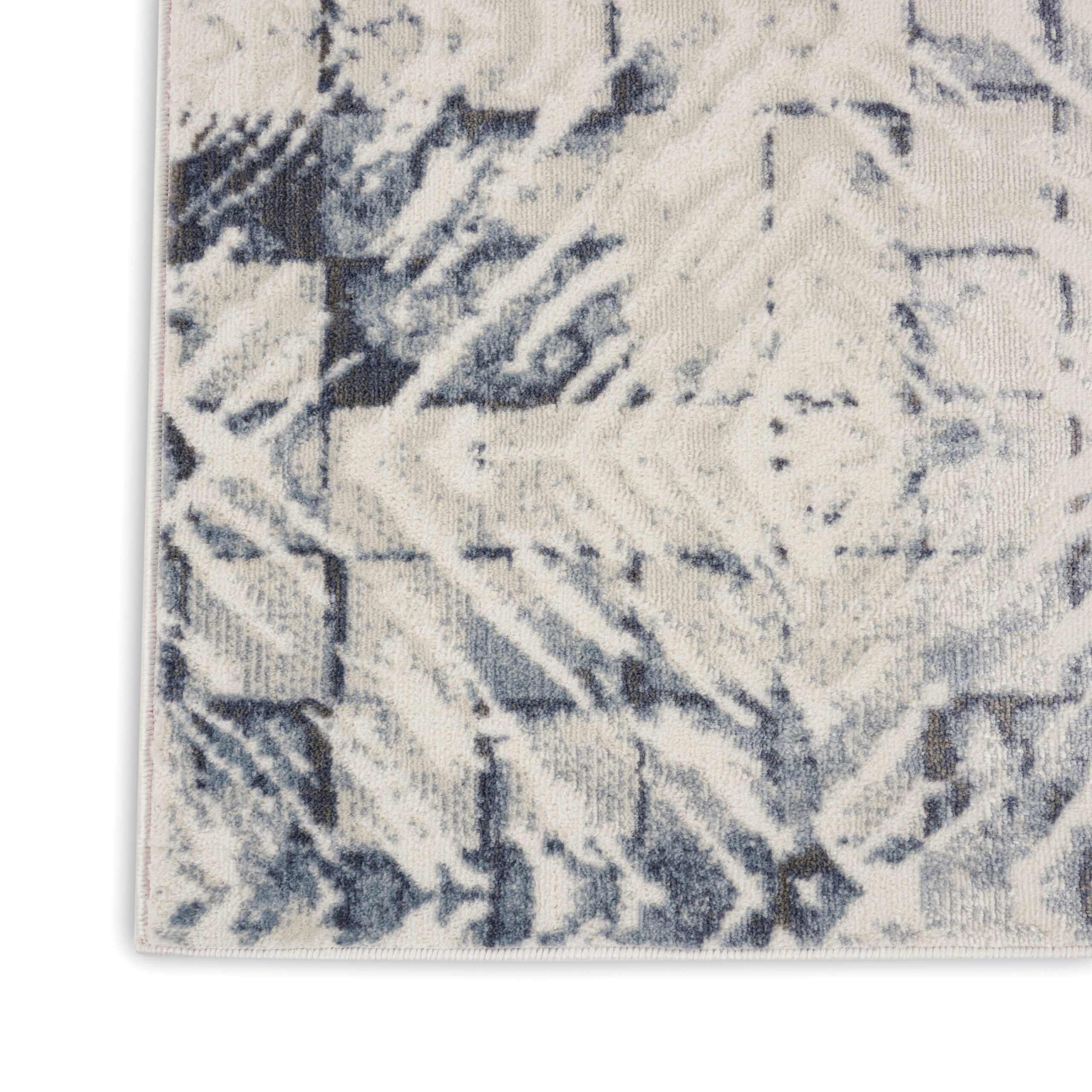 Nourison Urban Decor URD02 Ivory/Blue Area Rug - Image 2