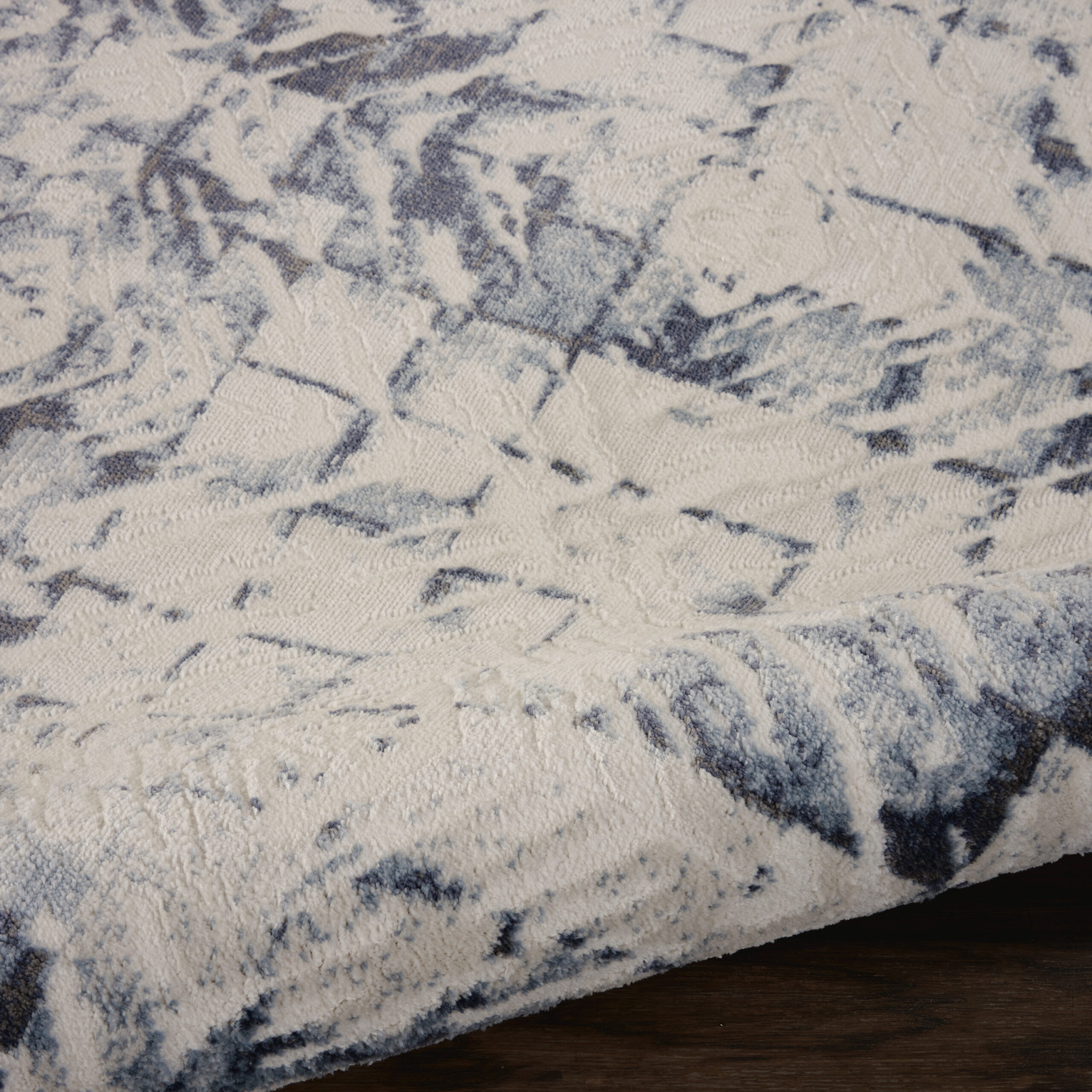 Nourison Urban Decor URD02 Ivory/Blue Area Rug - Image 3