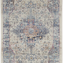 Nourison Vintage Kashan VKA07 Ivory Blue Area Rug