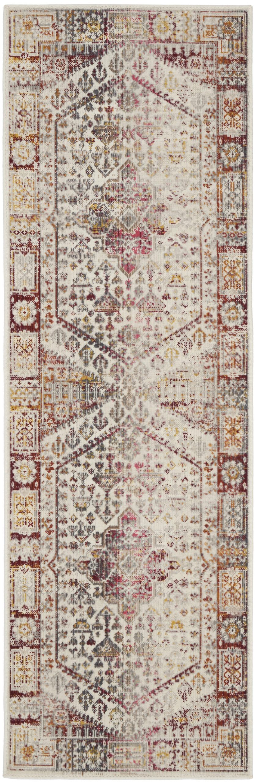 Nourison Vintage Kashan VKA08 Ivory Red Area Rug