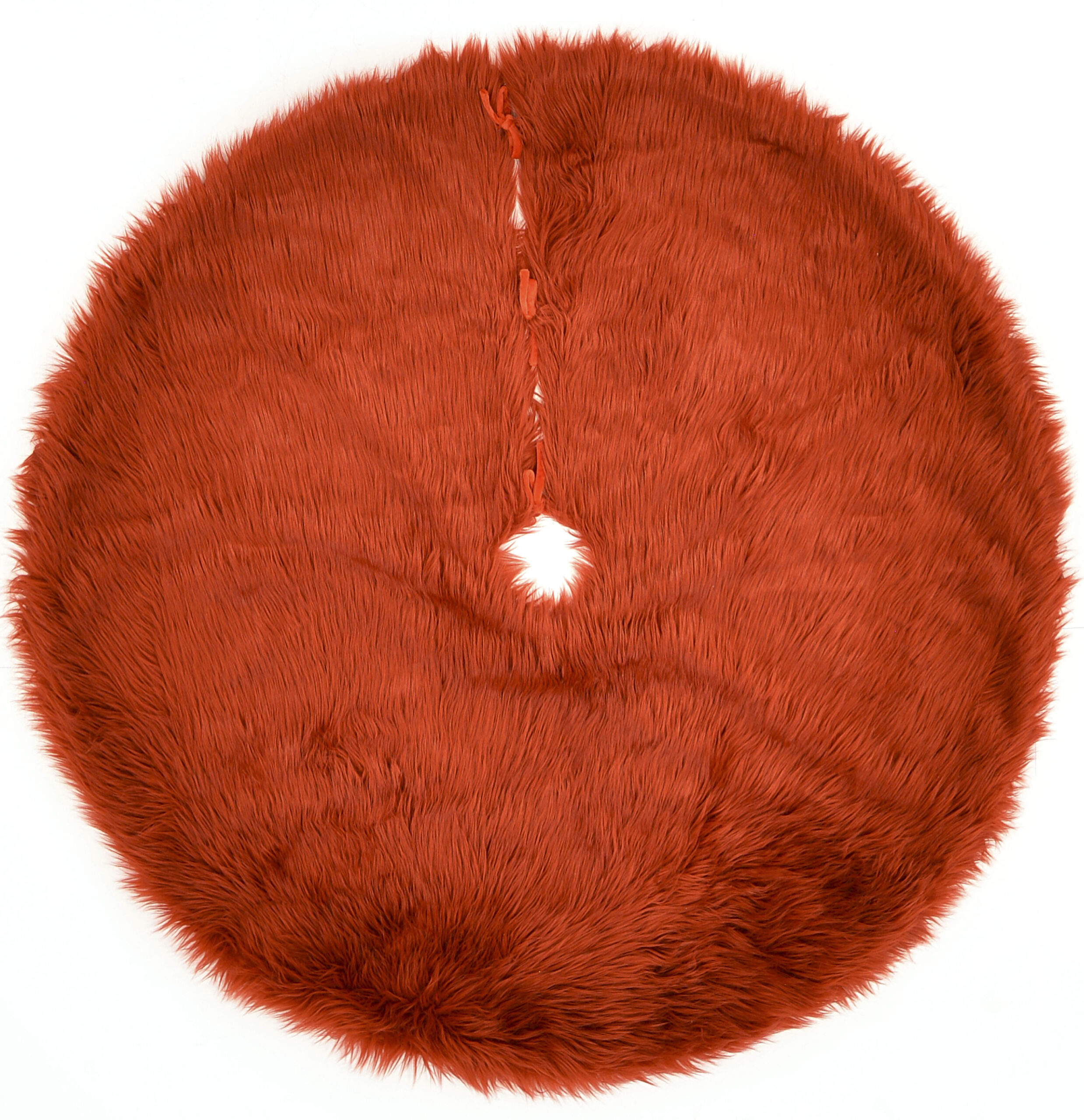 Momeni Furry Tree Skirt FTS-1 Red Area Rug