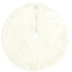 Momeni Furry Tree Skirt FTS-1 White Area Rug