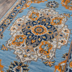 Alternative view of Momeni Ibiza IBI-1 Blue Area Rug