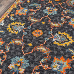 Alternative view of Momeni Ibiza IBI-3 Charcoal Area Rug