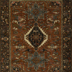 Momeni Karajeh KAJ-1 Red Area Rug
