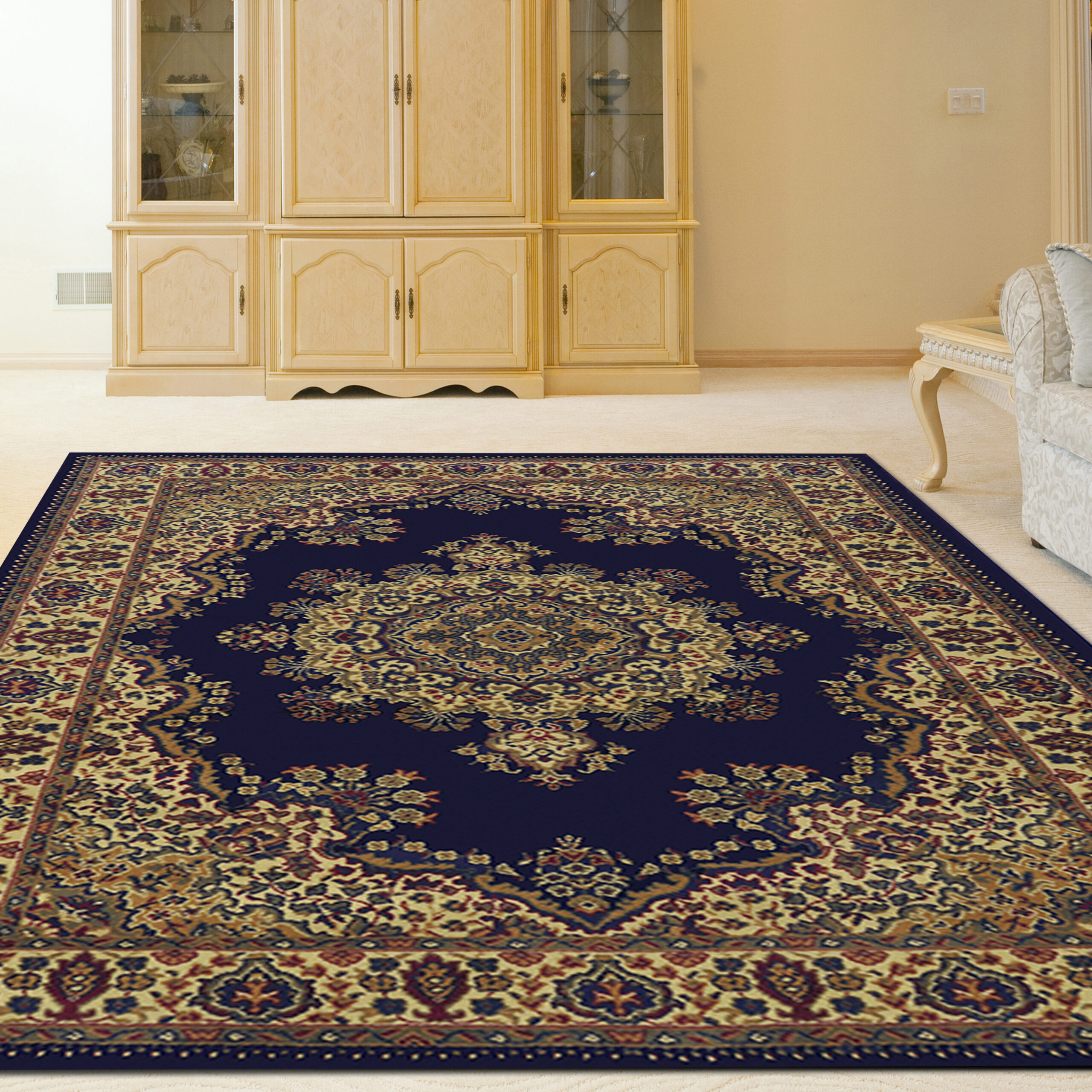 Radici USA Castello 1191/224 NAVY Area Rug - Image 2