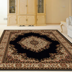 Alternative view of Radici USA Como 1595/121 BLACK Area Rug